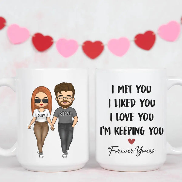 Mug-Forever Yours - Personalized Mug for Couples | Couples Gift-Mug-White-JackNRoy