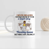 Mug-Traveling Queen - Personalized Mug | Traveling Gift for Her-JackNRoy