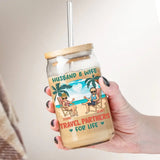 Glass Can-Partners for Life - Personalized Glass Can (16oz) | Couples Gift | Custom Tumbler-JackNRoy