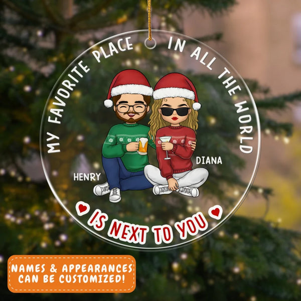 Acrylic Ornament-My Favorite Place - Personalized Acrylic Ornament | Gift for Couples-JackNRoy