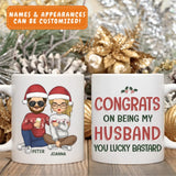 Mug-Congrats on Being My Husband - Personalized Mug (11oz/15oz) | Gift for Couples | Christmas Mug-JackNRoy