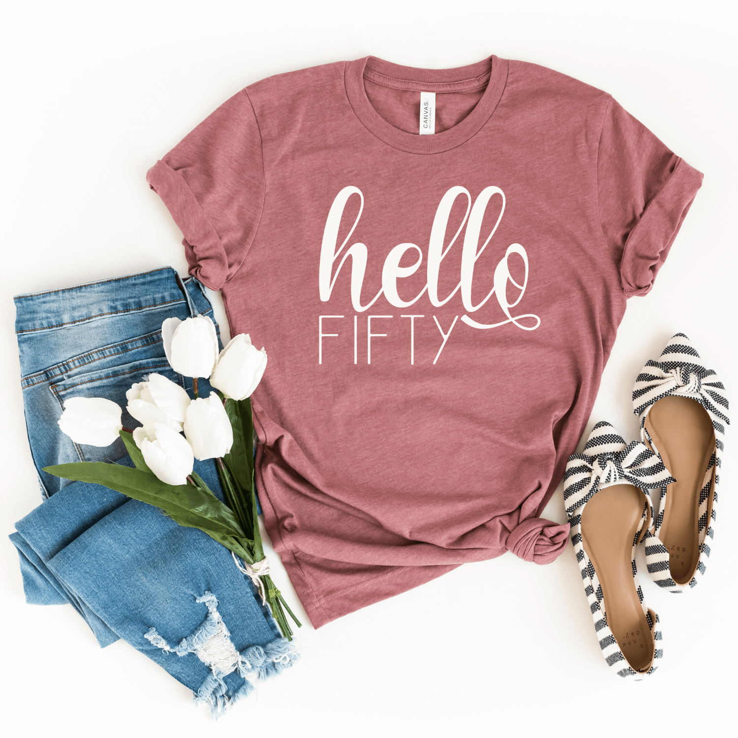 Hello Fifty T-Shirt | 50th Birthday Shirt | Gift for 50th Birthday