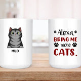 Mug-Alexa, Bring Me More Cats - Personalized Mug (11oz/15oz)-White Mug-White-Jack N Roy