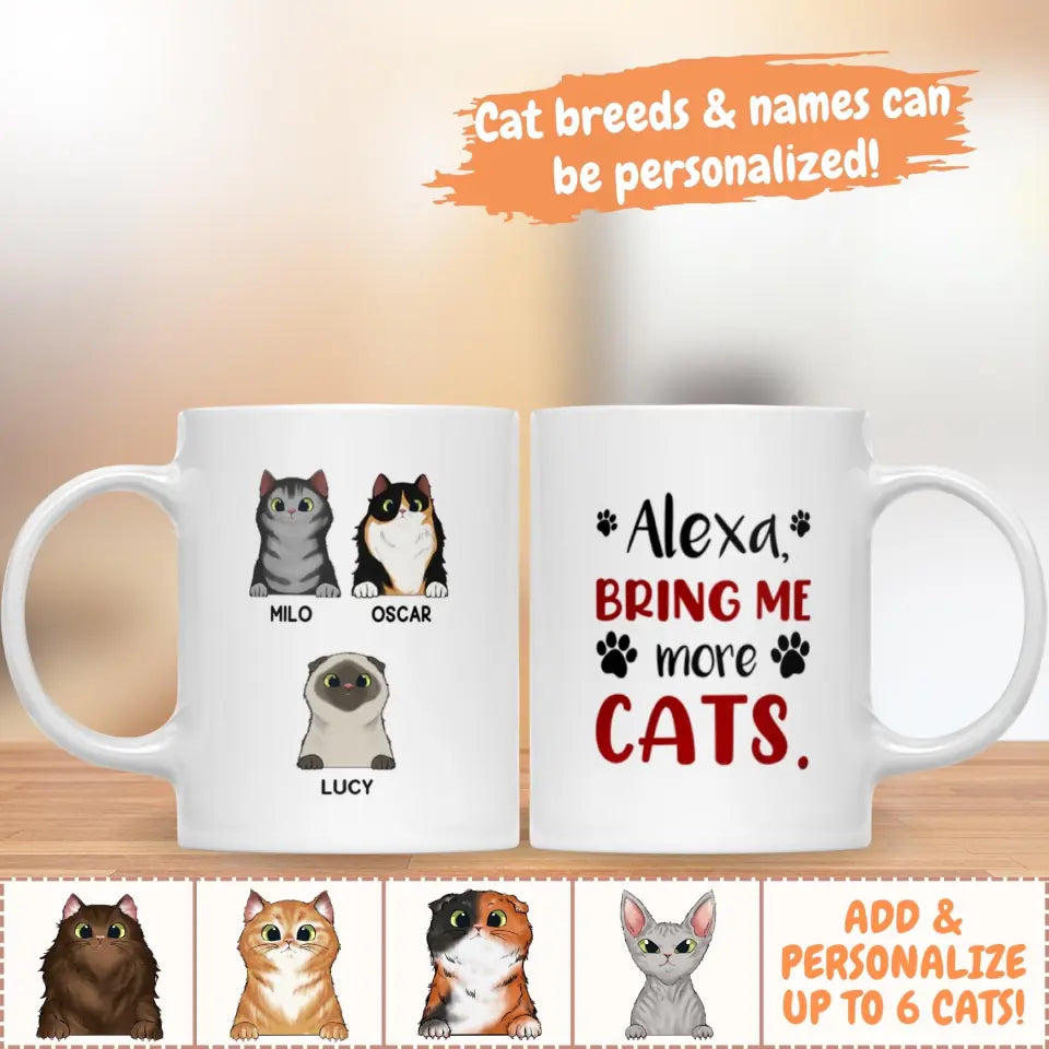 Mug-Alexa, Bring Me More Cats - Personalized Mug (11oz/15oz)-Jack N Roy