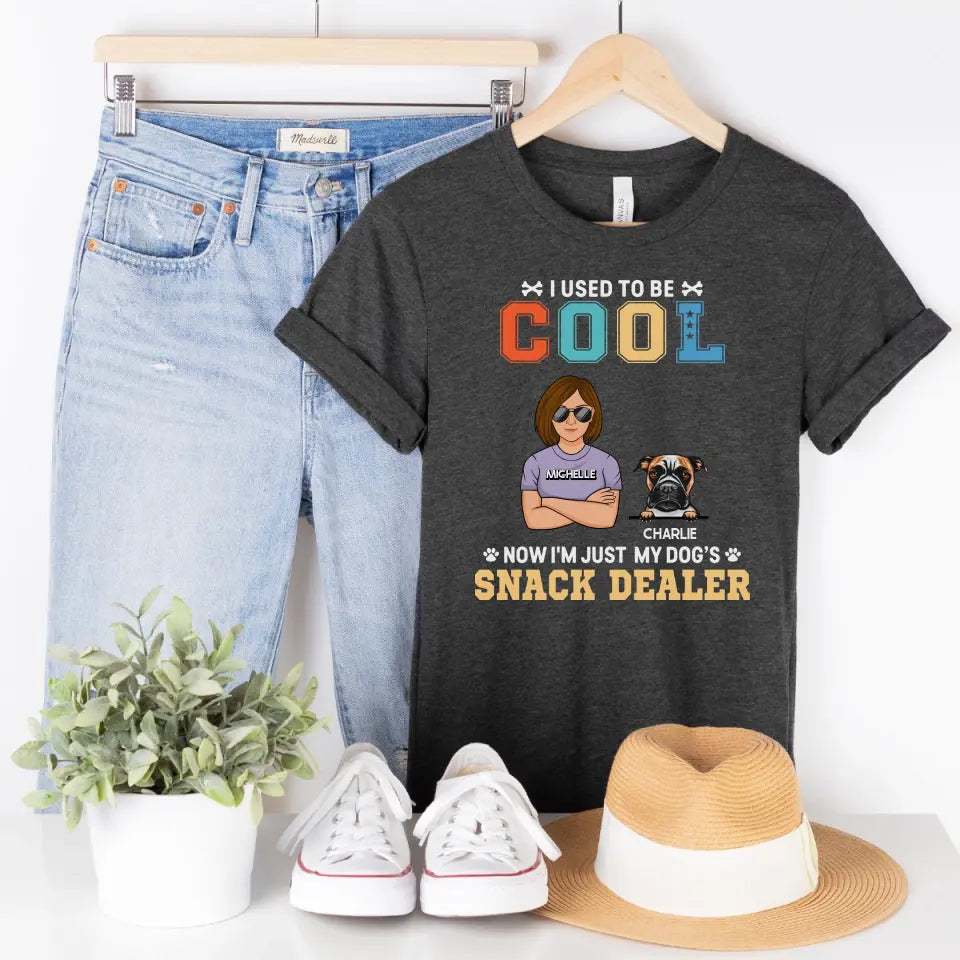 Shirts & Tops-Dog Snack Dealer - Personalized Unisex T-Shirt / Sweatshirt-Unisex T-Shirt-Dark Grey Heather-Jack N Roy