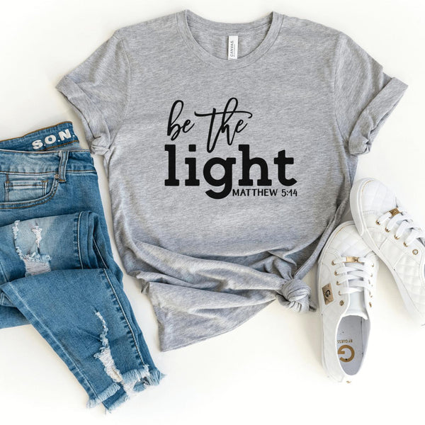 T-Shirt-Be The Light T-Shirt-S-Athletic Heather-Jack N Roy