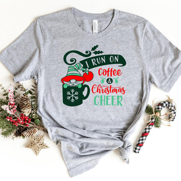T-Shirt-Coffee & Christmas Cheer T-Shirt-S-Athletic Heather-Jack N Roy