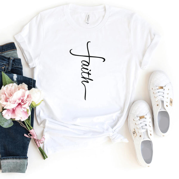 T-Shirt-Faith T-Shirt-S-White-Jack N Roy