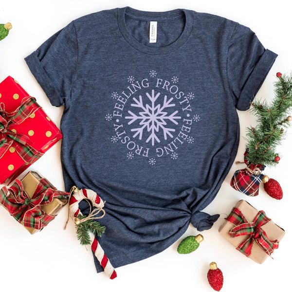 T-Shirt-Feeling Frosty T-Shirt-S-Heather Navy-Jack N Roy