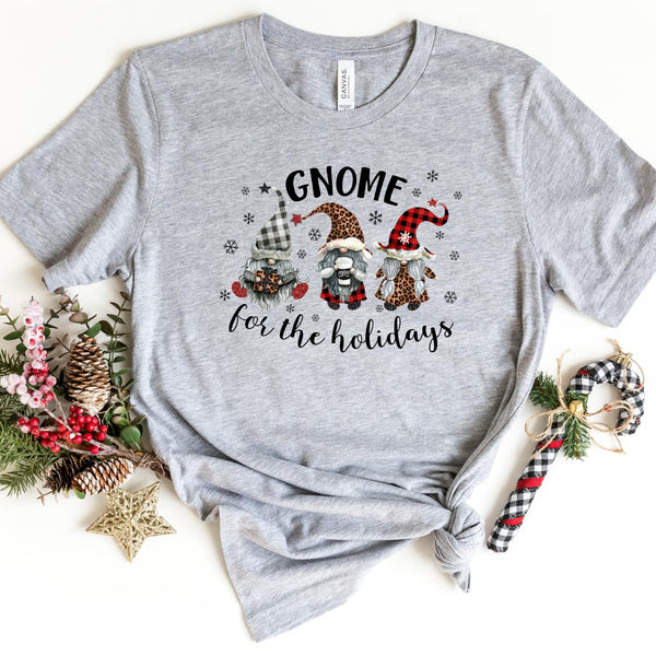 T-Shirt-Gnome for The Holidays T-Shirt-S-Athletic Heather-Jack N Roy