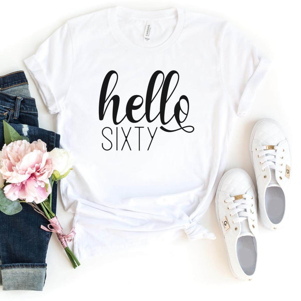 T-Shirt-Hello Sixty T-Shirt-S-White-Jack N Roy