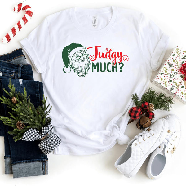 T-Shirt-Judgy Much? T-Shirt-S-White-Jack N Roy