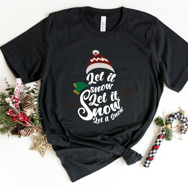 T-Shirt-Let it snow T-Shirt-S-Black-Jack N Roy