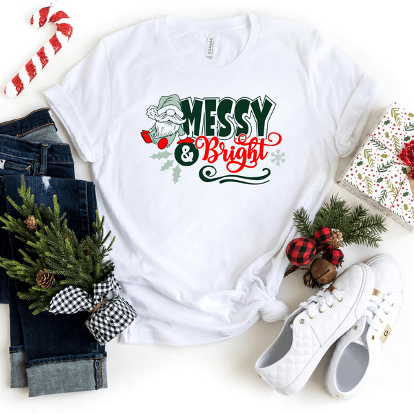 T-Shirt-Messy & Bright T-Shirt-S-White-Jack N Roy