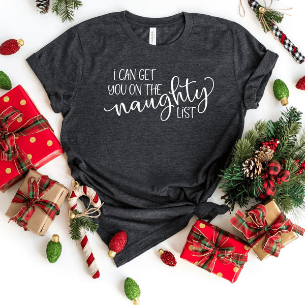 T-Shirt-Naughty List T-Shirt-S-Dark Grey Heather-Jack N Roy
