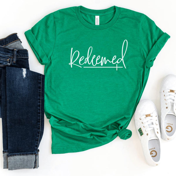 T-Shirt-Redeemed T-Shirt-S-Heather Kelly-Jack N Roy