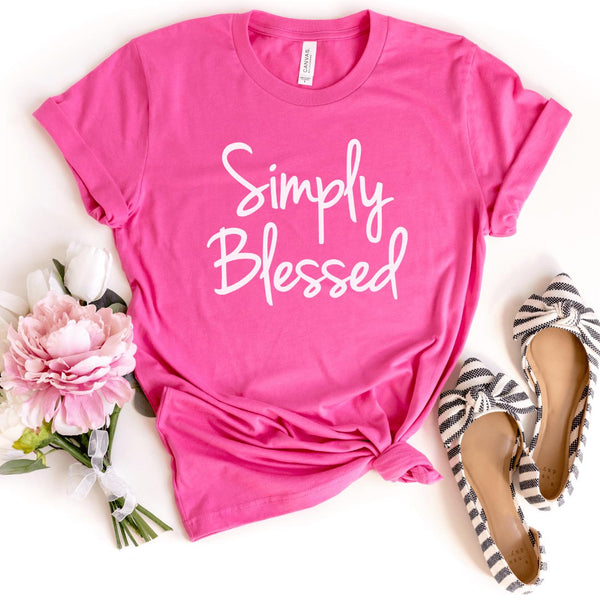 T-Shirt-Simply Blessed T-Shirt-S-Charity Pink-Jack N Roy