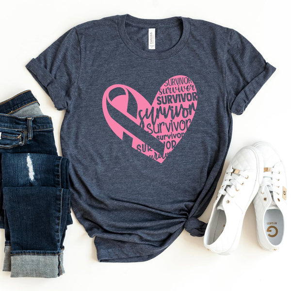 T-Shirt-Survivor T-Shirt 🎗️-S-Navy-Jack N Roy