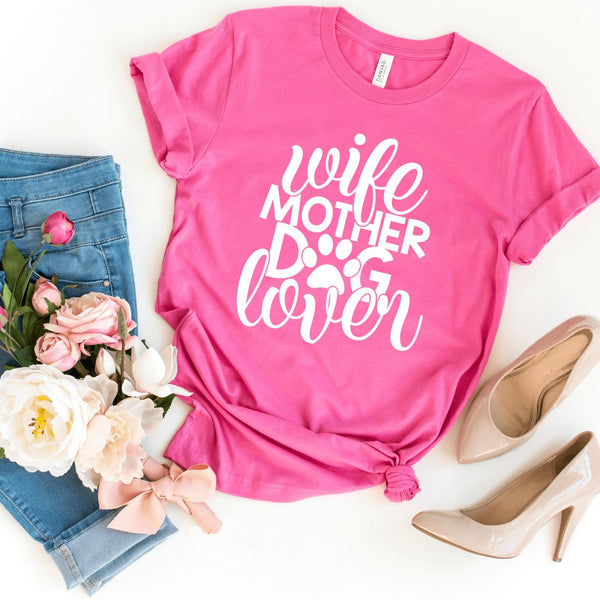 T-Shirt-Wife Mother Dog lover T-Shirt-S-Charity Pink-Jack N Roy