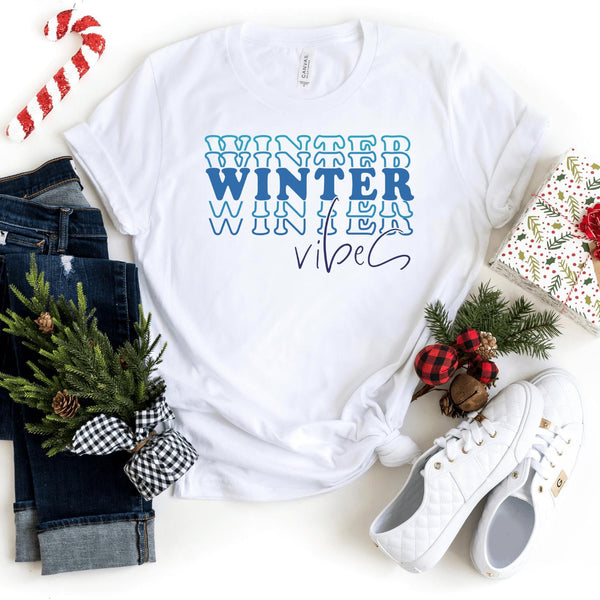 T-Shirt-Winter Vibes T-Shirt-S-White-Jack N Roy
