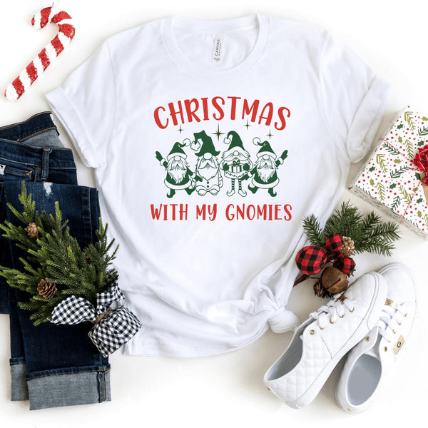 T-Shirt-X-MAS With My Gnomies T-Shirt-S-White-Jack N Roy