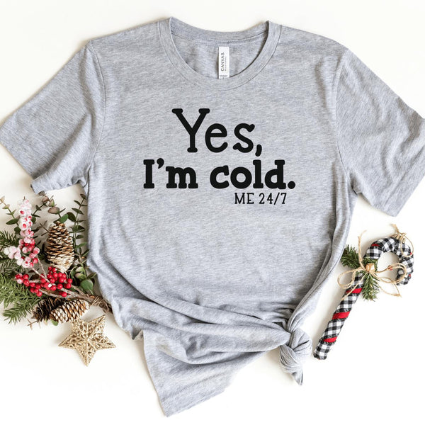 T-Shirt-Yes, I'm Cold T-Shirt-S-Athletic Heather-Jack N Roy
