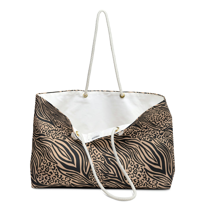 Bags-Zebra Brown Weekender Bag-24" × 13"-Printify