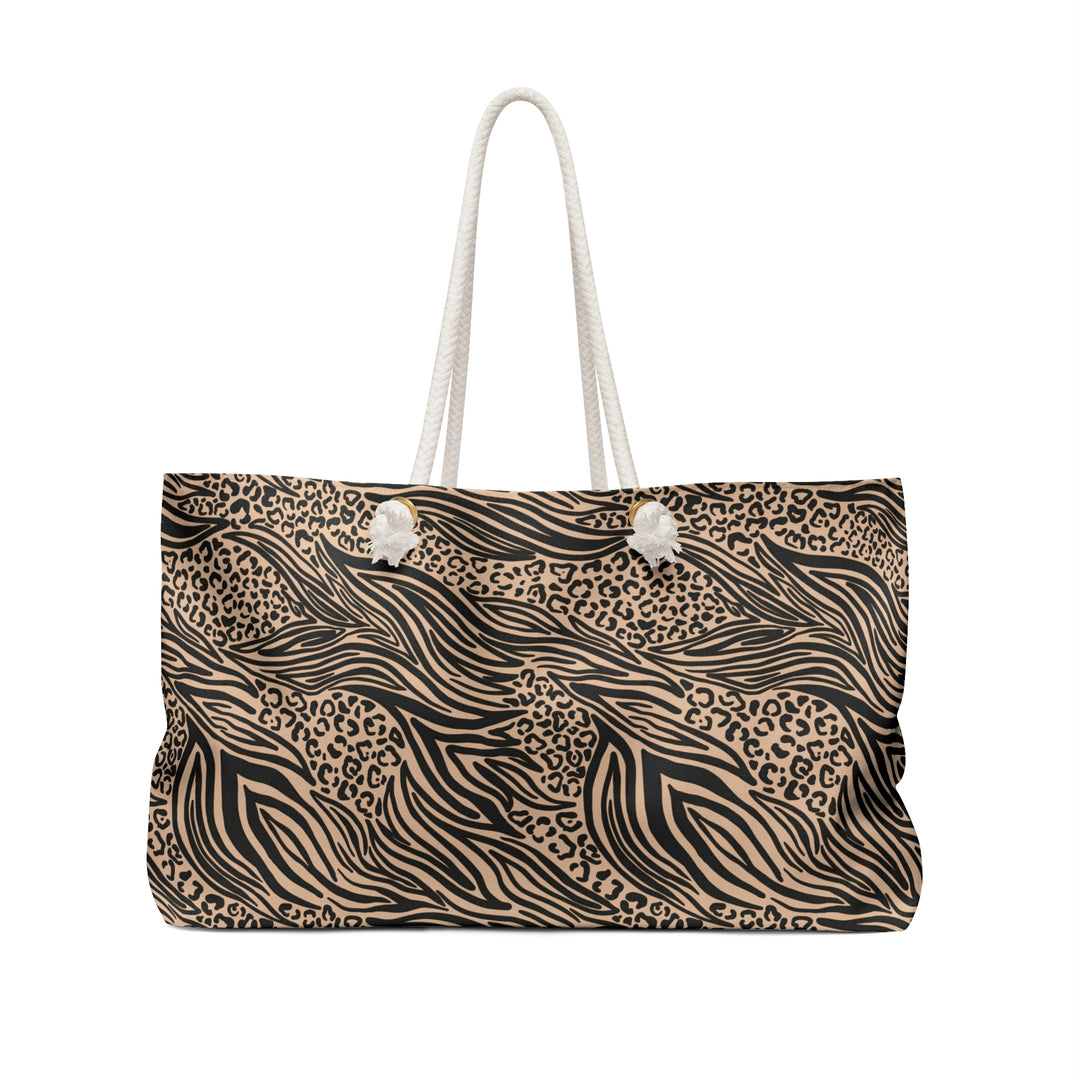 Bags-Zebra Brown Weekender Bag-24" × 13"-Printify