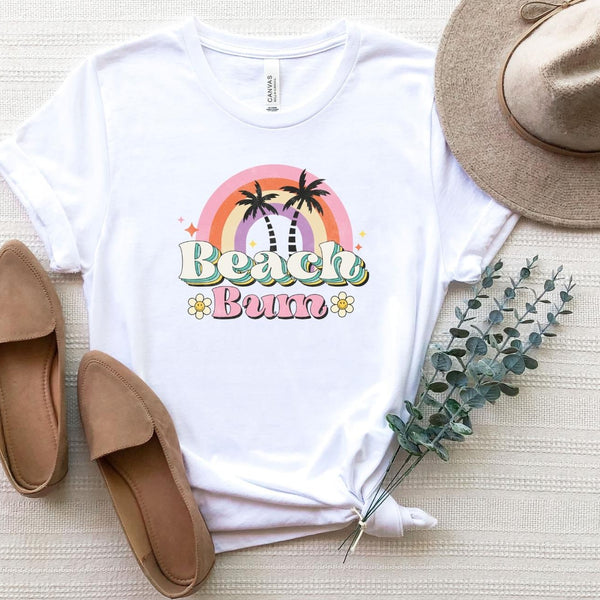 T-Shirt-Beach Bum T-Shirt-S-White-Jack N Roy