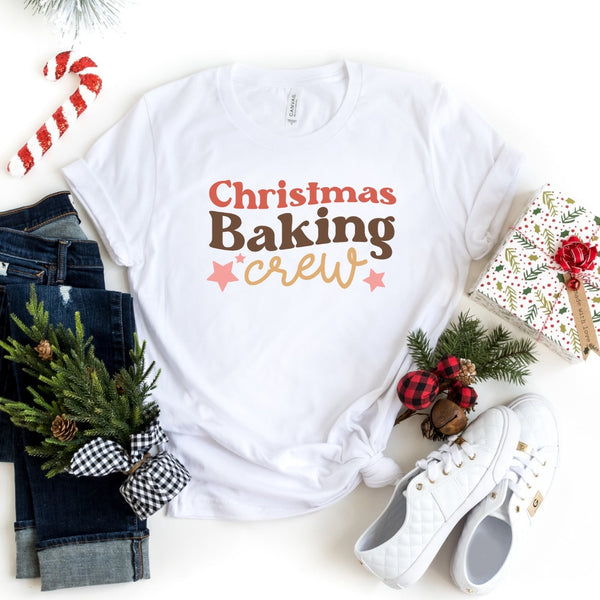 T-Shirt-Christmas Baking Crew T-Shirt-S-White-Jack N Roy