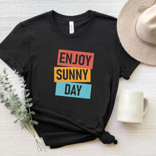 T-Shirt-Enjoy Sunny Day T-Shirt-S-Black-Jack N Roy