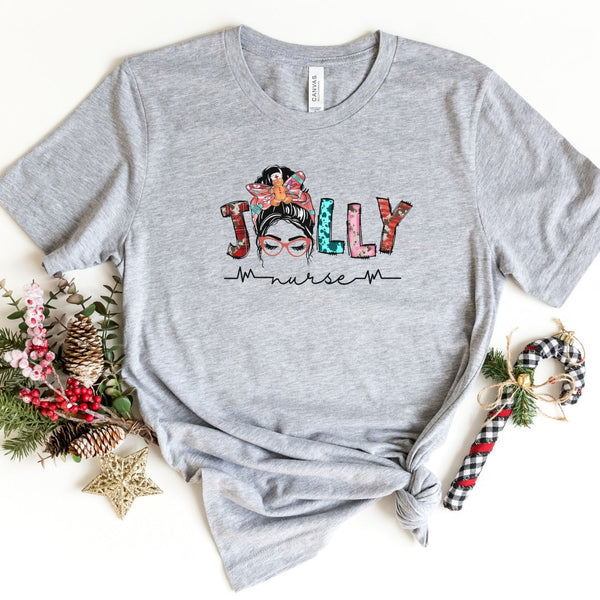 T-Shirt-Jolly Nurse T-Shirt-S-Athletic Heather-Jack N Roy