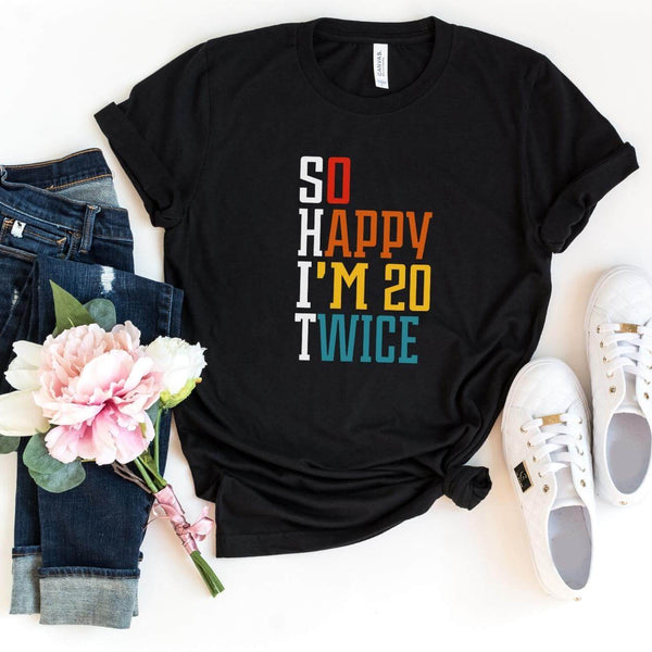 T-Shirt-S.H.I.T. 40 Birthday T-Shirt-S-Black-Jack N Roy