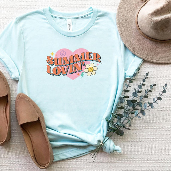 T-Shirt-Summer Lovin T-Shirt-S-Heather Ice Blue-Jack N Roy