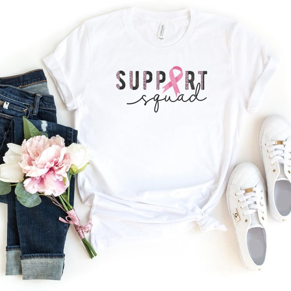 T-Shirt-Support Squad T-Shirt 🎗️-S-White-Jack N Roy