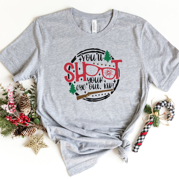 T-Shirt-You'll Shoot Your Eye Out, Kid T-Shirt-S-Athletic Heather-Jack N Roy