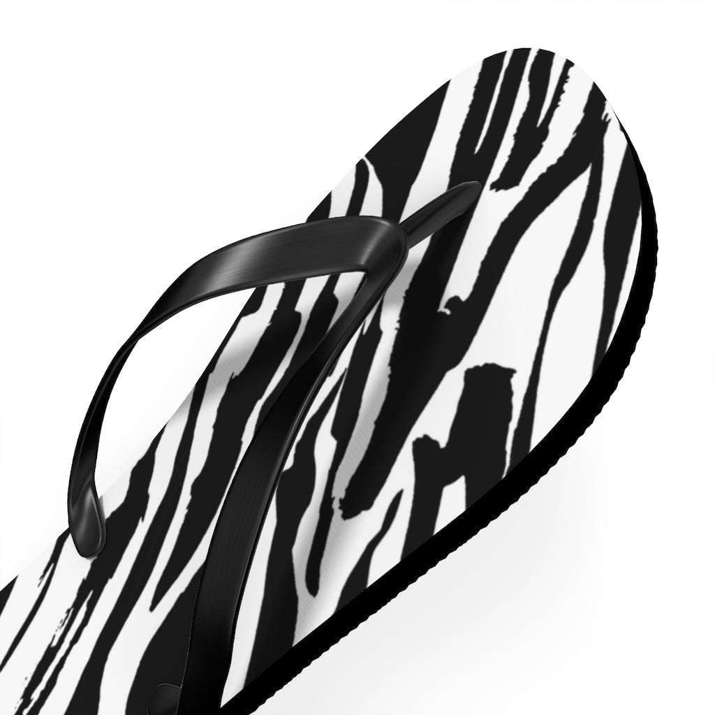 Shoes-Zebra Flip Flops-Jack N Roy