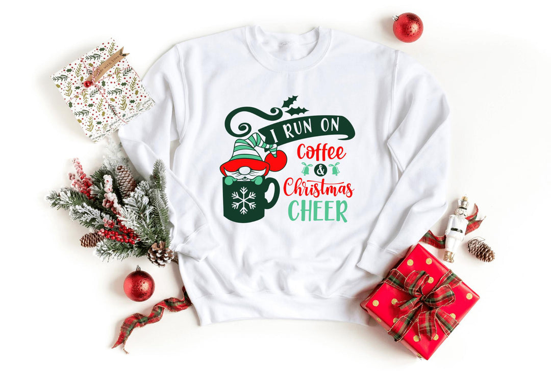 Sweatshirts-Coffee & Christmas Cheer Sweatshirt-S-White-Jack N Roy
