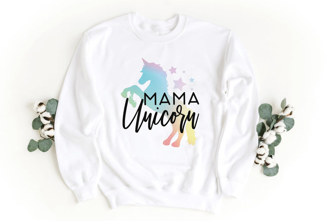 Sweatshirts-Mama Unicorn Sweatshirt-S-White-Jack N Roy