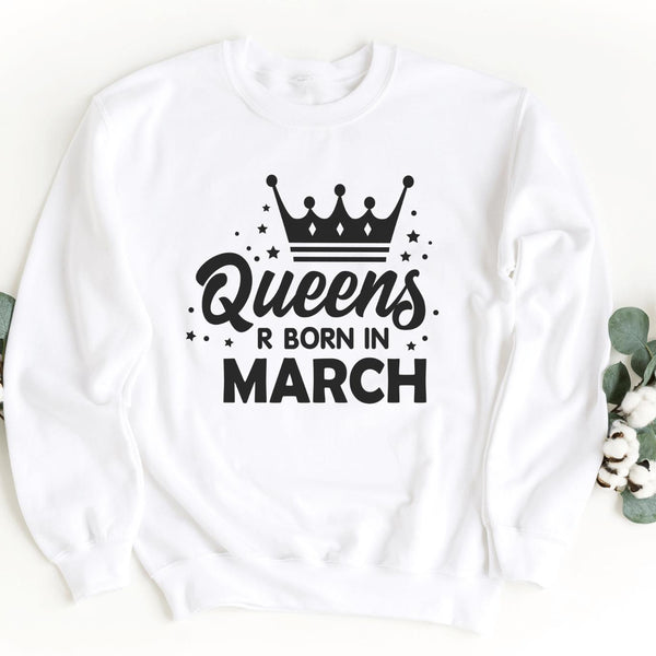 Sweatshirt-Queen Birthday Sweatshirt (Customize Your Month)-S-White-Jack N Roy
