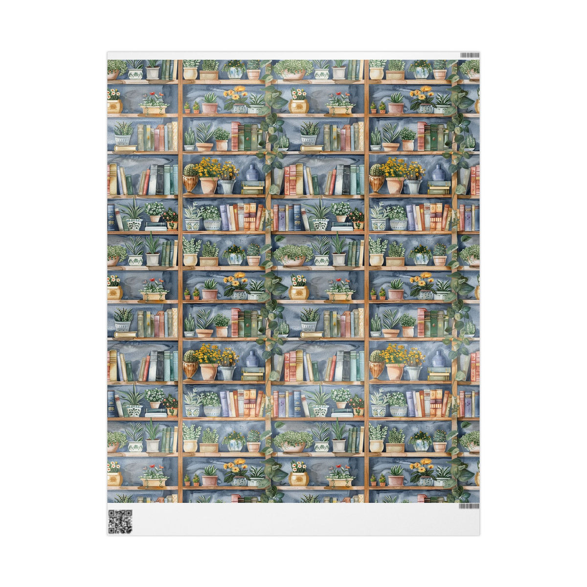 Home Decor-Books & Blooms Wrapping Paper-30" x 36"-Glossy-Jack N Roy