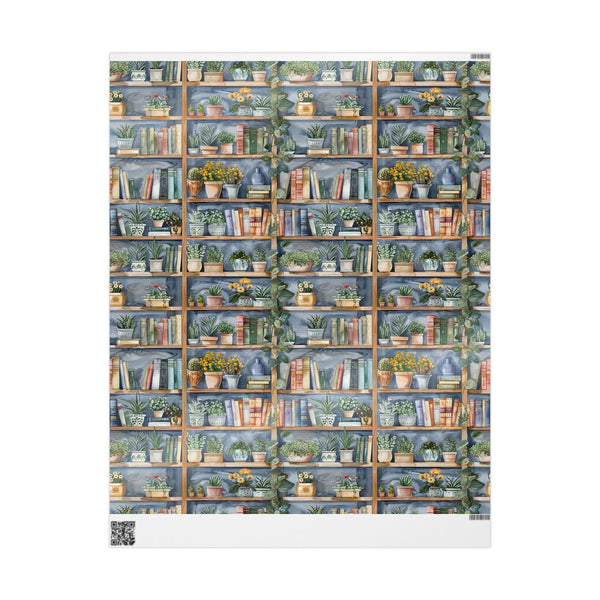 Home Decor-Books & Blooms Wrapping Paper-30" x 36"-Glossy-Jack N Roy