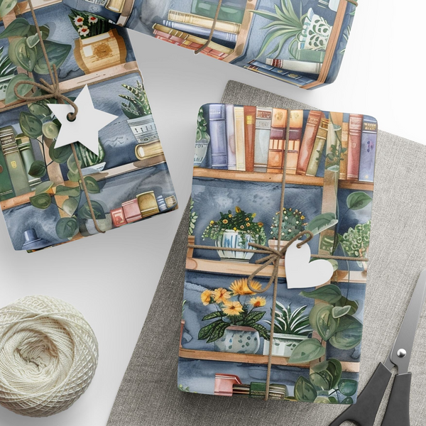 Home Decor-Books & Blooms Wrapping Paper-Jack N Roy