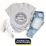 V-Neck Shirt-Limited Edition Birthday V-Neck (Customize Your Year)-S-Athletic Heather-Jack N Roy