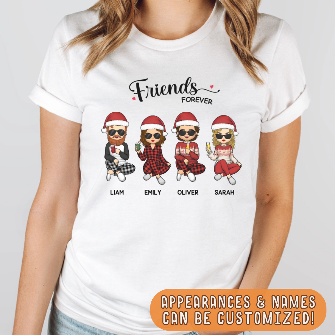 Shirts & Tops-Friends Forever | Personalized Unisex T-Shirt for Best Friends-JackNRoy