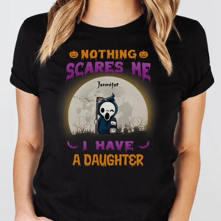 Shirts & Tops-Nothing Scares Me - Personalized T-Shirt | Halloween Gift-Unisex T-Shirt-Black-JackNRoy