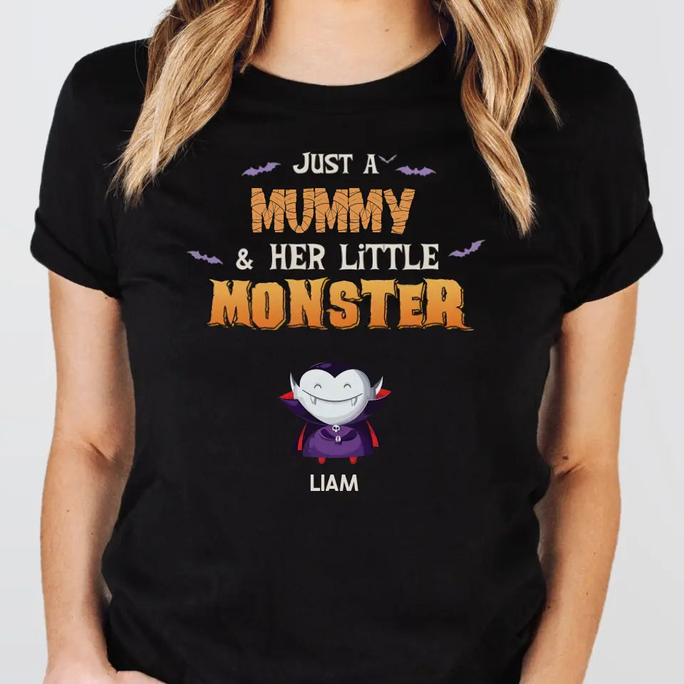 Shirts & Tops-Mummy & Monsters - Personalized T-Shirts | Halloween Gift-Unisex T-Shirt-Black-JackNRoy