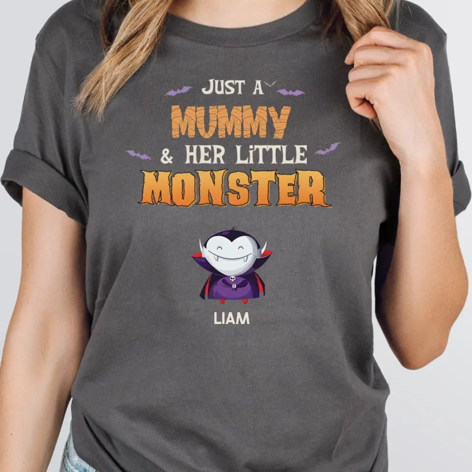 Shirts & Tops-Mummy & Monsters - Personalized T-Shirts | Halloween Gift-Unisex T-Shirt-Asphalt-JackNRoy
