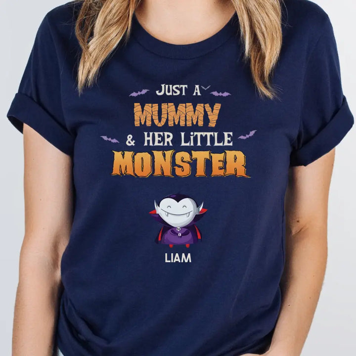 Shirts & Tops-Mummy & Monsters - Personalized T-Shirts | Halloween Gift-Unisex T-Shirt-Navy-JackNRoy