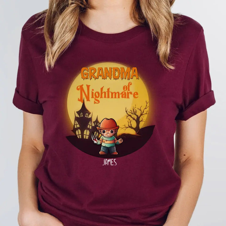 Shirts & Tops-Grandma of Nightmares - Personalized T-Shirt | Halloween Gift-JackNRoy